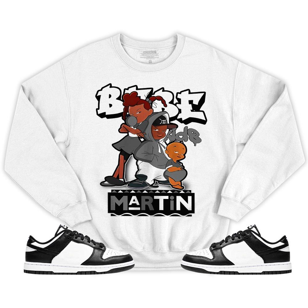 Martin Babes Kids 90s Sneaker Shirt Match Dunk Panda Black White, Dunk Low Panda 2022 MKO T-Shirt Martin Babes Kids 90s Sneaker Shirt Match Dunk Panda Black White, Dunk Low Panda 2022 MKO T-Shirt