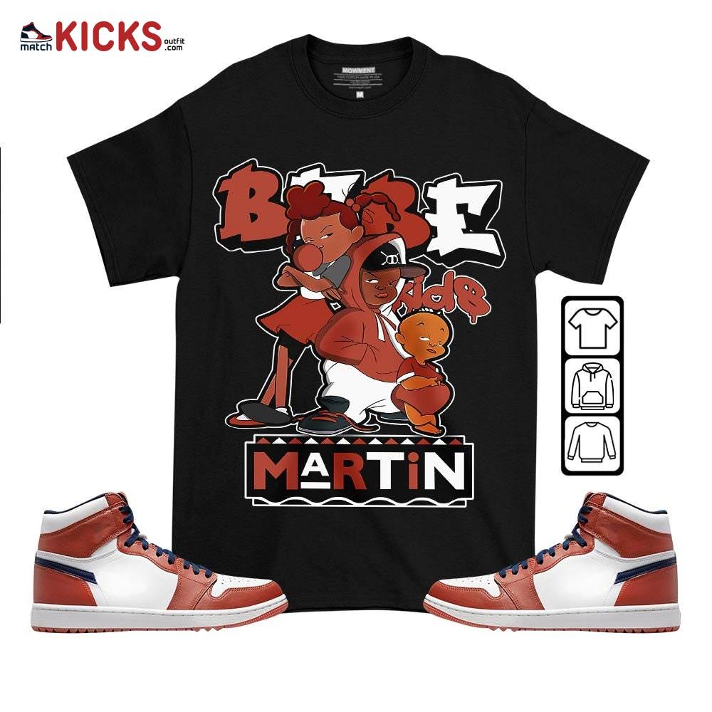 Martin Babe’s Kids 90s Sneaker Shirt Match Eastside Golf 1s, Jordan 1 High Eastside Golf MKO T-Shirt
