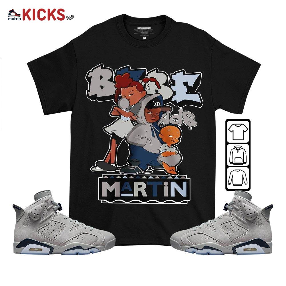 Martin Babe’s Kids 90s Sneaker Shirt Match Georgetown 6s, Jordan 6 Retro Georgetown MKO T-Shirt