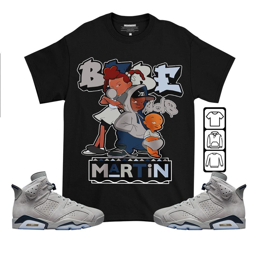 Martin Babes Kids 90s Sneaker Shirt Match Georgetown 6s, Jordan 6 Retro Georgetown MKO T-Shirt Martin Babes Kids 90s Sneaker Shirt Match Georgetown 6s, Jordan 6 Retro Georgetown MKO T-Shirt