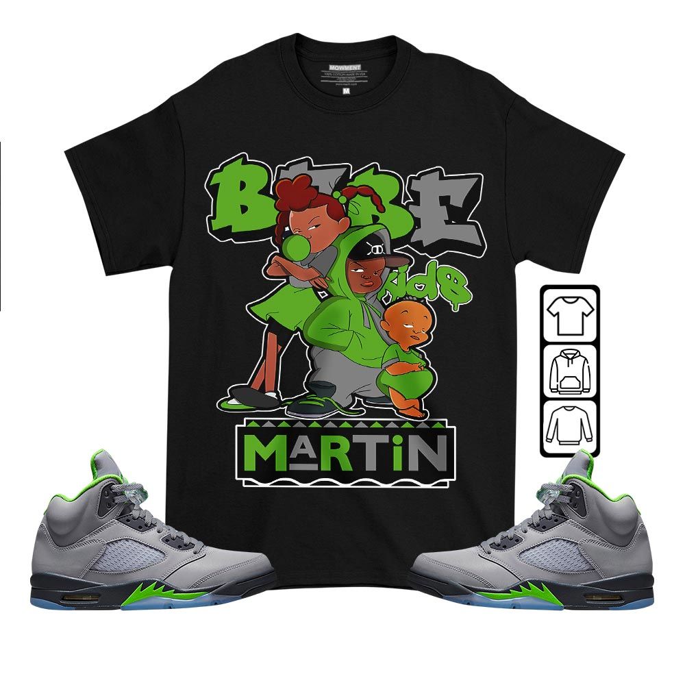Martin Babes Kids 90s Sneaker Shirt Match Green Bean 5s, Jordan 5 Retro Green Bean MKO T-Shirt Martin Babes Kids 90s Sneaker Shirt Match Green Bean 5s, Jordan 5 Retro Green Bean MKO T-Shirt