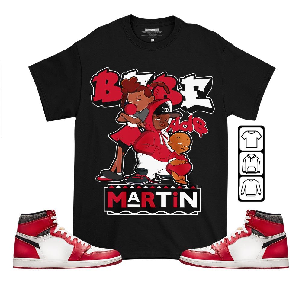 Martin Babes Kids 90s Sneaker Shirt Match High OG Chicago 1s, Jordan 1 Lost Found Chicago MKO T-Shirt Martin Babes Kids 90s Sneaker Shirt Match High OG Chicago 1s, Jordan 1 Lost Found Chicago MKO T-Shirt