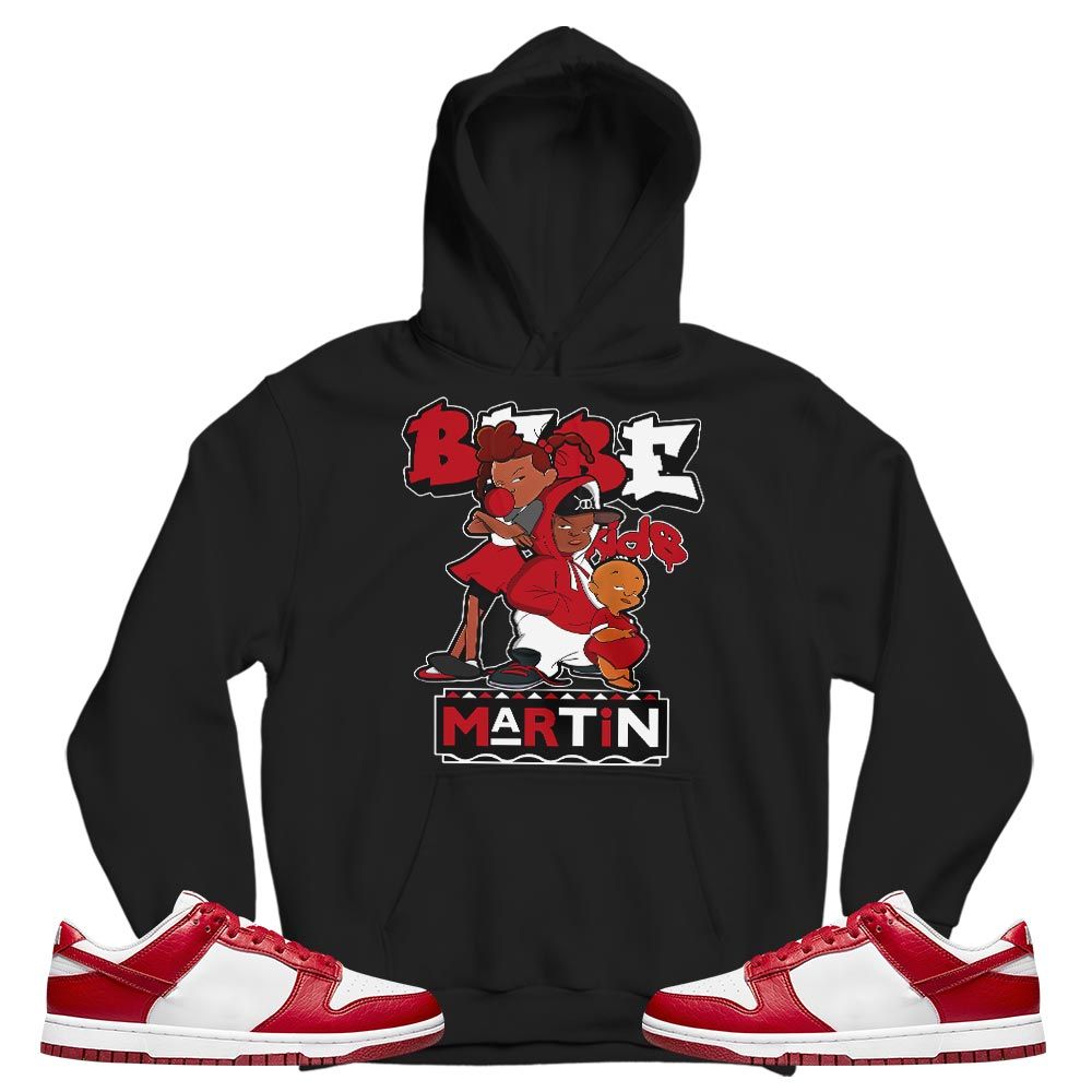 Martin Babes Kids 90s Sneaker Shirt Match Low Nature White Gym Red, Dunk Low Gym Red MKO T-Shirt