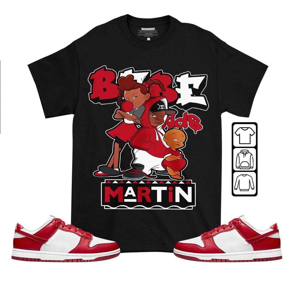 Martin Babes Kids 90s Sneaker Shirt Match Low Nature White Gym Red, Dunk Low Gym Red MKO T-Shirt Martin Babes Kids 90s Sneaker Shirt Match Low Nature White Gym Red, Dunk Low Gym Red MKO T-Shirt