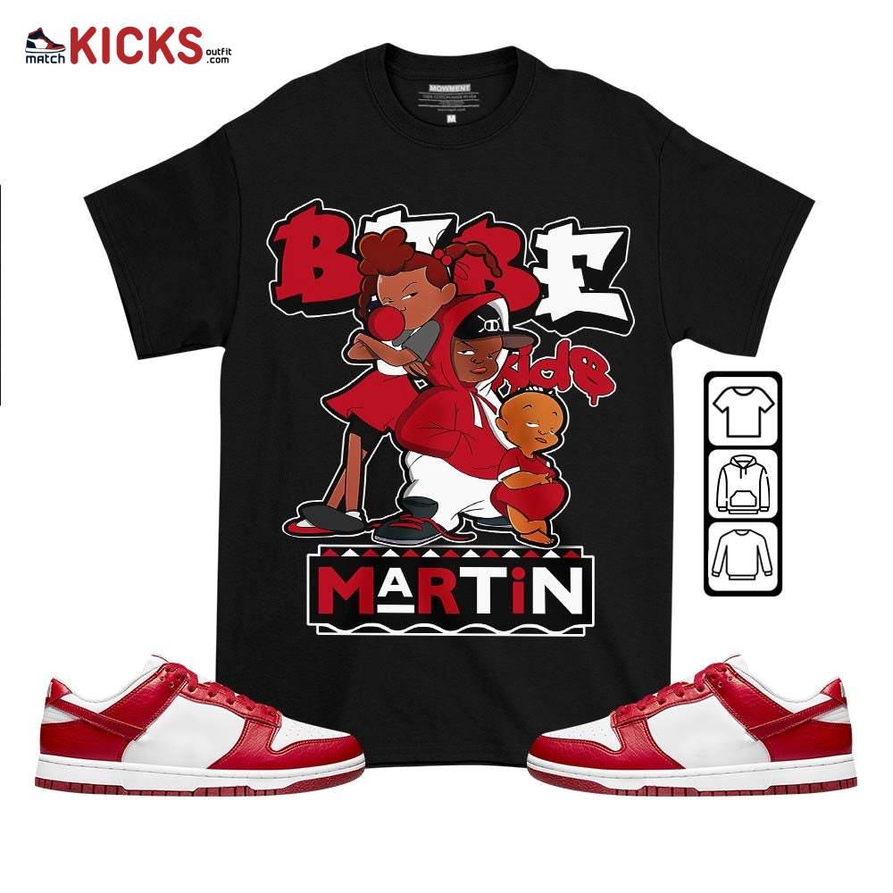 Martin Babe’s Kids 90s Sneaker Shirt Match Low Nature White Gym Red, Dunk Low Gym Red MKO T-Shirt Martin Babe’s Kids 90s Sneaker Shirt Match Low Nature White Gym Red, Dunk Low Gym Red MKO T-Shirt