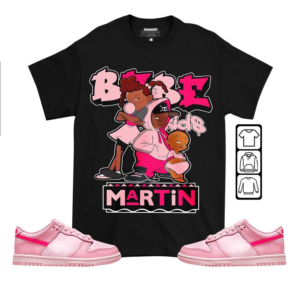 Martin Babes Kids 90s Sneaker Shirt Match Low Triple Pink, Dunk Low Triple Pink MKO T-Shirt