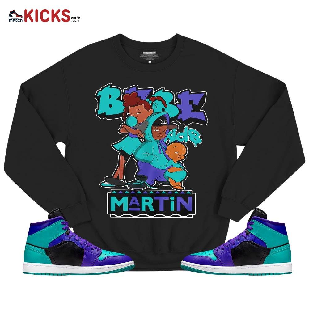 Martin Babe’s Kids 90s Sneaker Shirt Match Mid Black Grape 1s, Jordan 1 Mid Black Grape MKO T-Shirt Martin Babe’s Kids 90s Sneaker Shirt Match Mid Black Grape 1s, Jordan 1 Mid Black Grape MKO T-Shirt