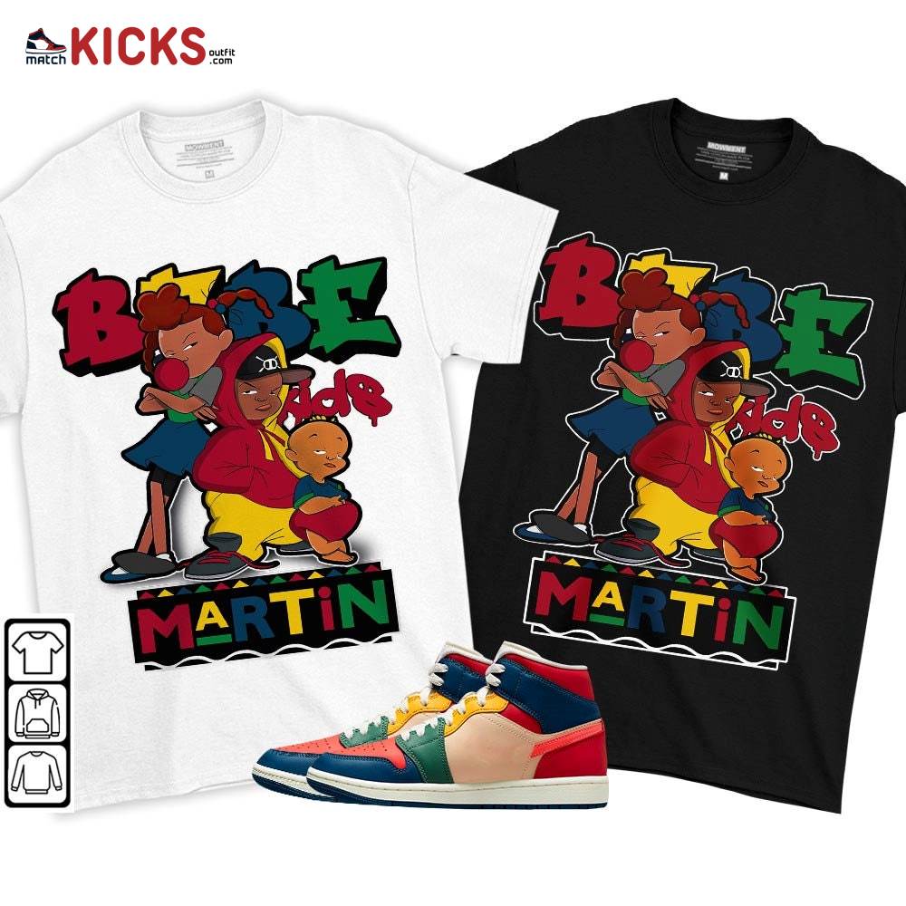 Martin Babe’s Kids 90s Sneaker Shirt Match Mid Multi Color 2022 1s, Jordan 1 Mid Multi Color 2022 MKO T-Shirt Martin Babe’s Kids 90s Sneaker Shirt Match Mid Multi Color 2022 1s, Jordan 1 Mid Multi Color 2022 MKO T-Shirt