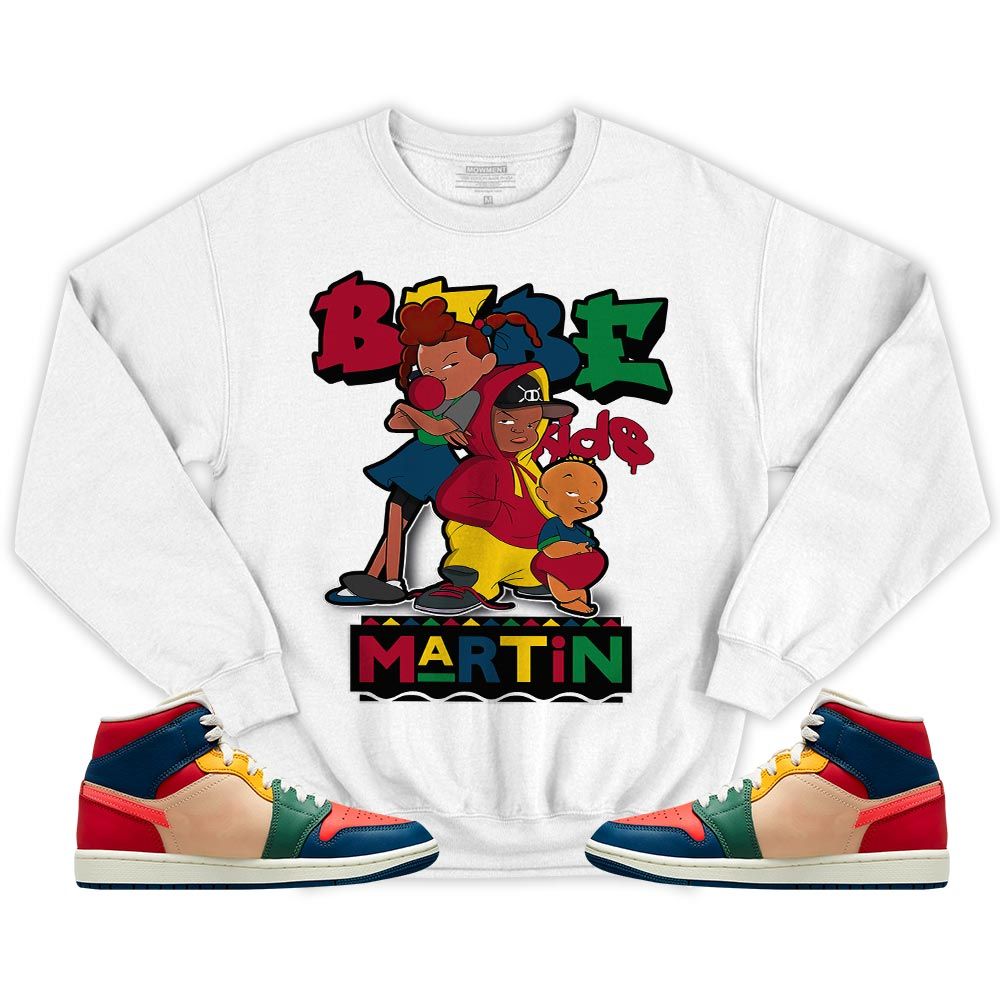Martin Babes Kids 90s Sneaker Shirt Match Mid Multi Color 2022 1s, Jordan 1 Mid Multi Color 2022 MKO T-Shirt Martin Babes Kids 90s Sneaker Shirt Match Mid Multi Color 2022 1s, Jordan 1 Mid Multi Color 2022 MKO T-Shirt