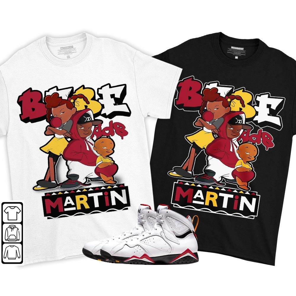 Martin Babes Kids 90s Sneaker Shirt Match OG Cardinal 7s, Jordan 7 Retro Cardinal MKO T-Shirt Martin Babes Kids 90s Sneaker Shirt Match OG Cardinal 7s, Jordan 7 Retro Cardinal MKO T-Shirt