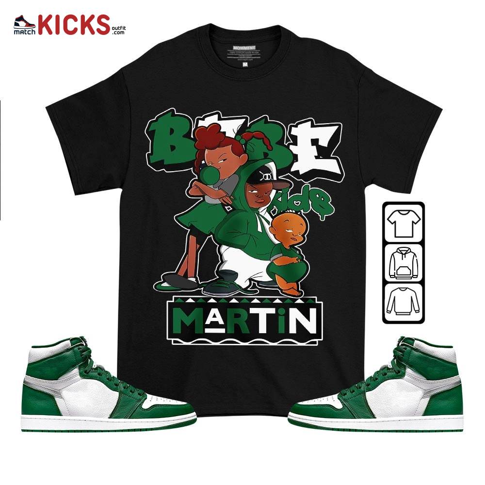 Martin Babe’s Kids 90s Sneaker Shirt Match OG Gorge Green 1s, Jordan 1 Retro High Gorge Green MKO T-Shirt