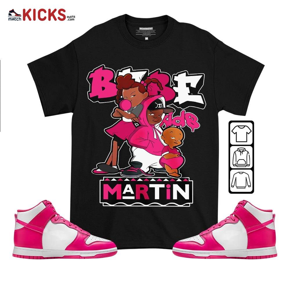Martin Babe’s Kids 90s Sneaker Shirt Match Pink Prime Dunk, Dunk High Pink Prime MKO T-Shirt