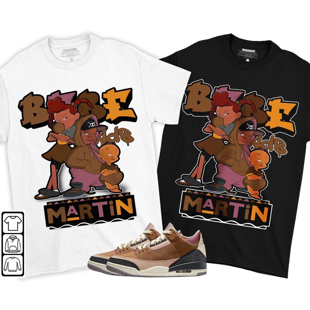 Martin Babes Kids 90s Sneaker Shirt Match Retro Archaeo Brown 3s, Jordan 3 Archaeo Brown MKO T-Shirt Martin Babes Kids 90s Sneaker Shirt Match Retro Archaeo Brown 3s, Jordan 3 Archaeo Brown MKO T-Shirt