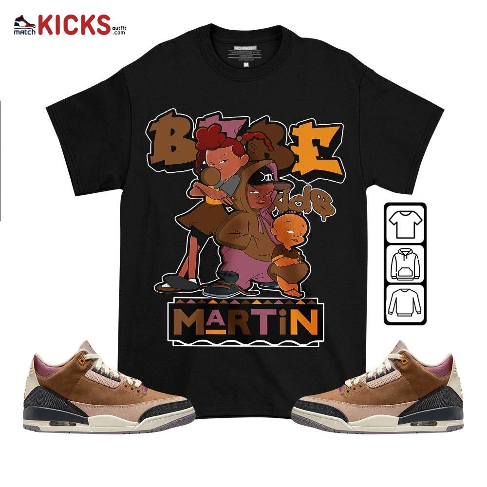 Martin Babe’s Kids 90s Sneaker Shirt Match Retro Archaeo Brown 3s, Jordan 3 Archaeo Brown MKO T-Shirt