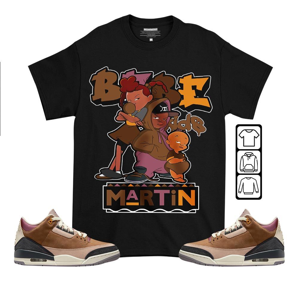 Martin Babes Kids 90s Sneaker Shirt Match Retro Archaeo Brown 3s, Jordan 3 Archaeo Brown MKO T-Shirt Martin Babes Kids 90s Sneaker Shirt Match Retro Archaeo Brown 3s, Jordan 3 Archaeo Brown MKO T-Shirt
