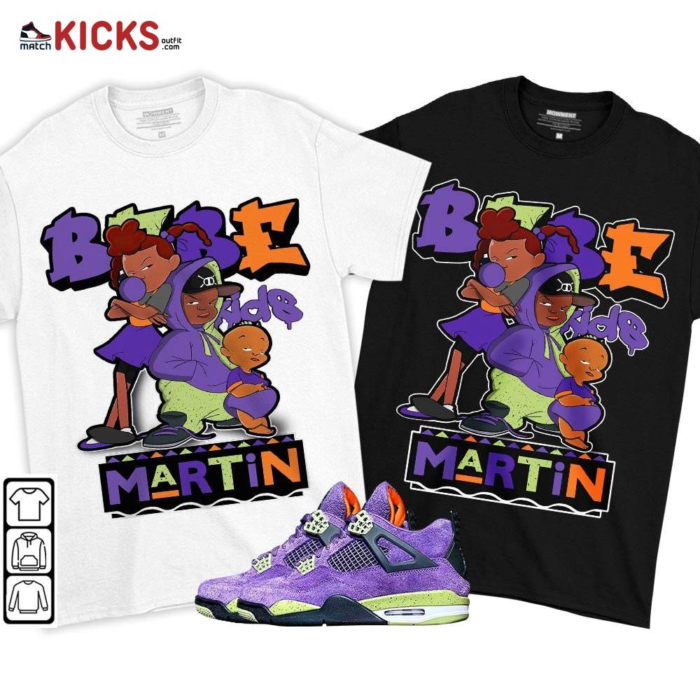 Martin Babe’s Kids 90s Sneaker Shirt Match Retro Canyon Purple 4s, Jordan 4 Canyon Purple MKO T-Shirt Martin Babe’s Kids 90s Sneaker Shirt Match Retro Canyon Purple 4s, Jordan 4 Canyon Purple MKO T-Shirt