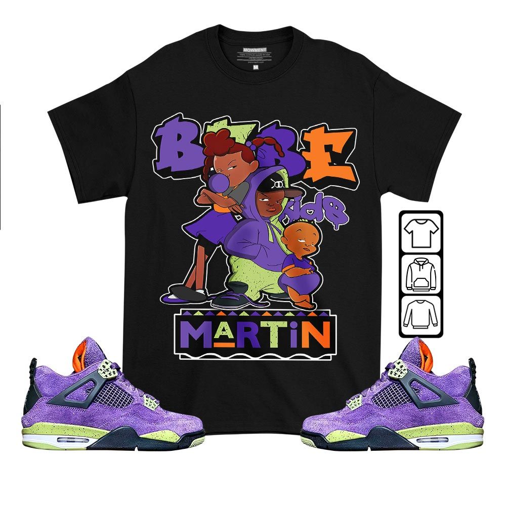 Martin Babes Kids 90s Sneaker Shirt Match Retro Canyon Purple 4s, Jordan 4 Canyon Purple MKO T-Shirt Martin Babes Kids 90s Sneaker Shirt Match Retro Canyon Purple 4s, Jordan 4 Canyon Purple MKO T-Shirt