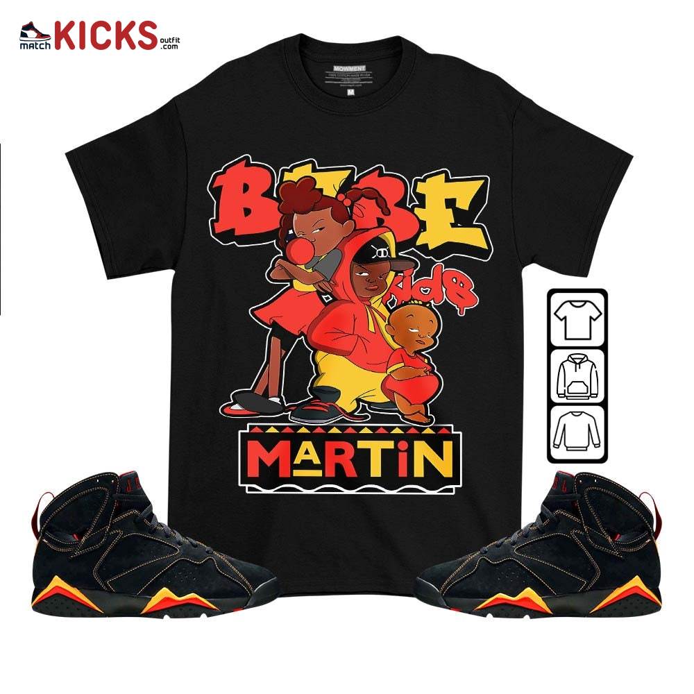 Martin Babe’s Kids 90s Sneaker Shirt Match Retro Citrus 7s, Jordan 7 Retro Citrus MKO T-Shirt