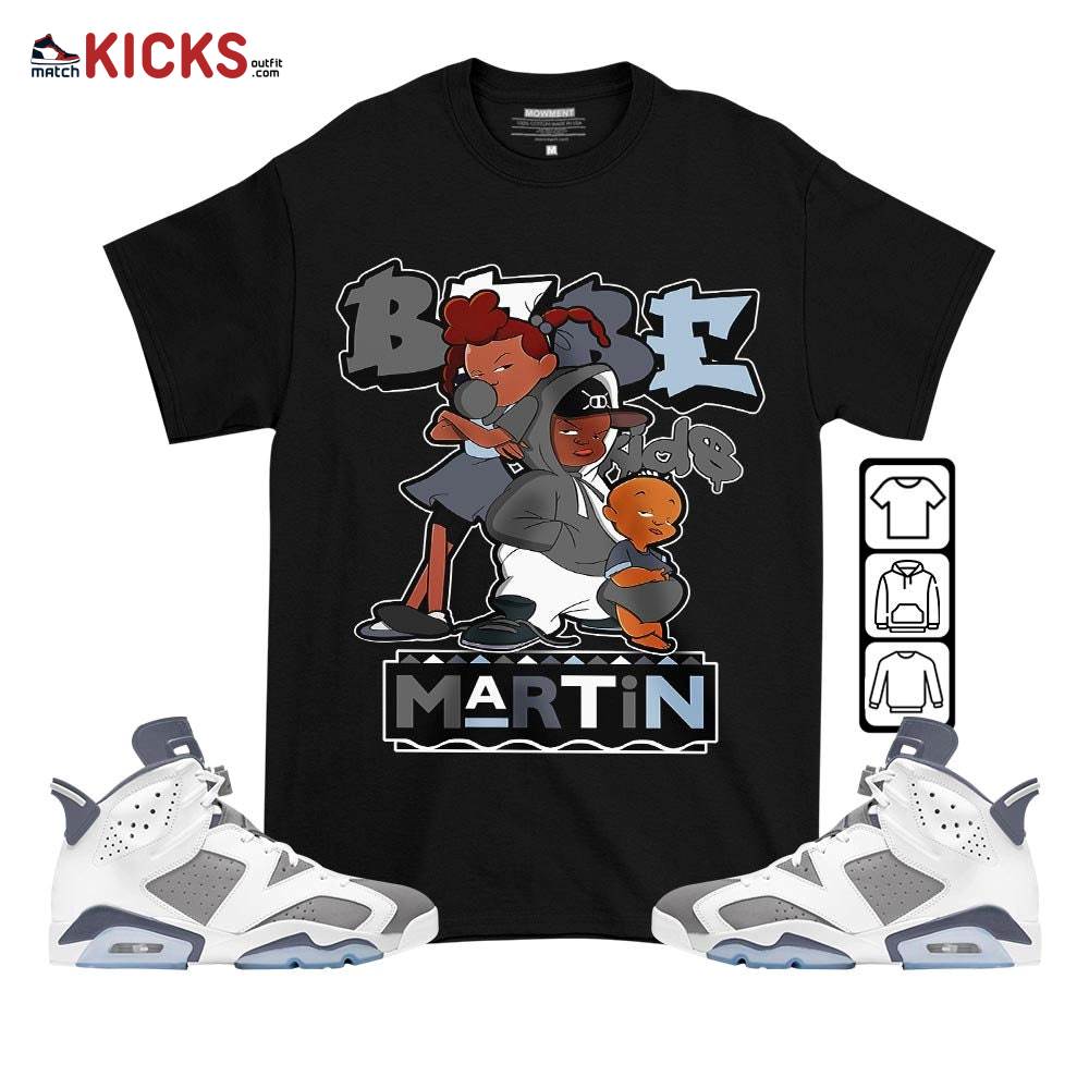 Martin Babe’s Kids 90s Sneaker Shirt Match Retro Cool Grey 6s, Jordan 6 Cool Grey MKO T-Shirt
