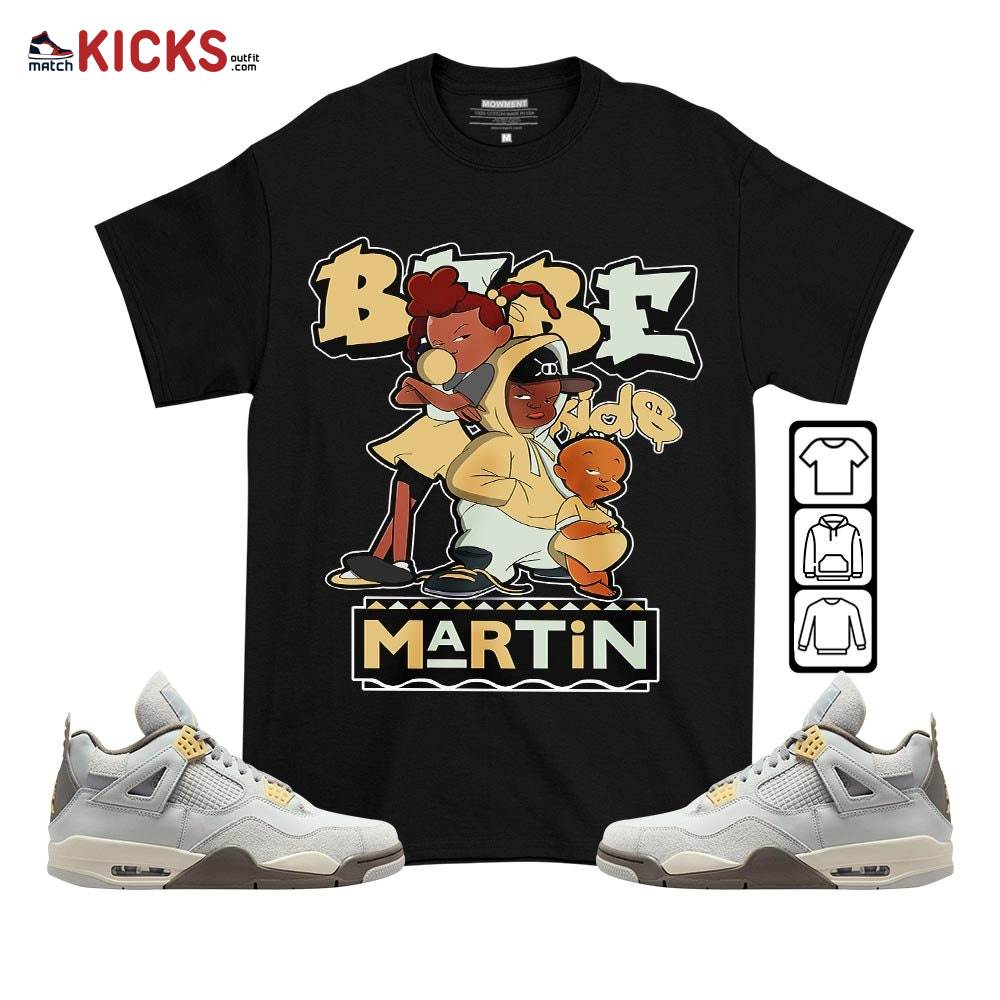 Martin Babe’s Kids 90s Sneaker Shirt Match Retro Craft 4s, Jordan 4 Craft Photon Dust MKO T-Shirt