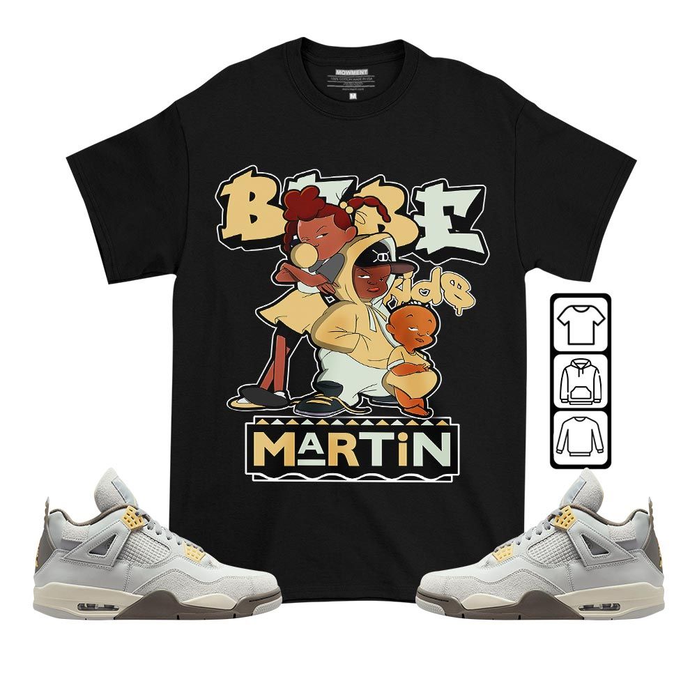 Martin Babes Kids 90s Sneaker Shirt Match Retro Craft 4s, Jordan 4 Craft Photon Dust MKO T-Shirt Martin Babes Kids 90s Sneaker Shirt Match Retro Craft 4s, Jordan 4 Craft Photon Dust MKO T-Shirt