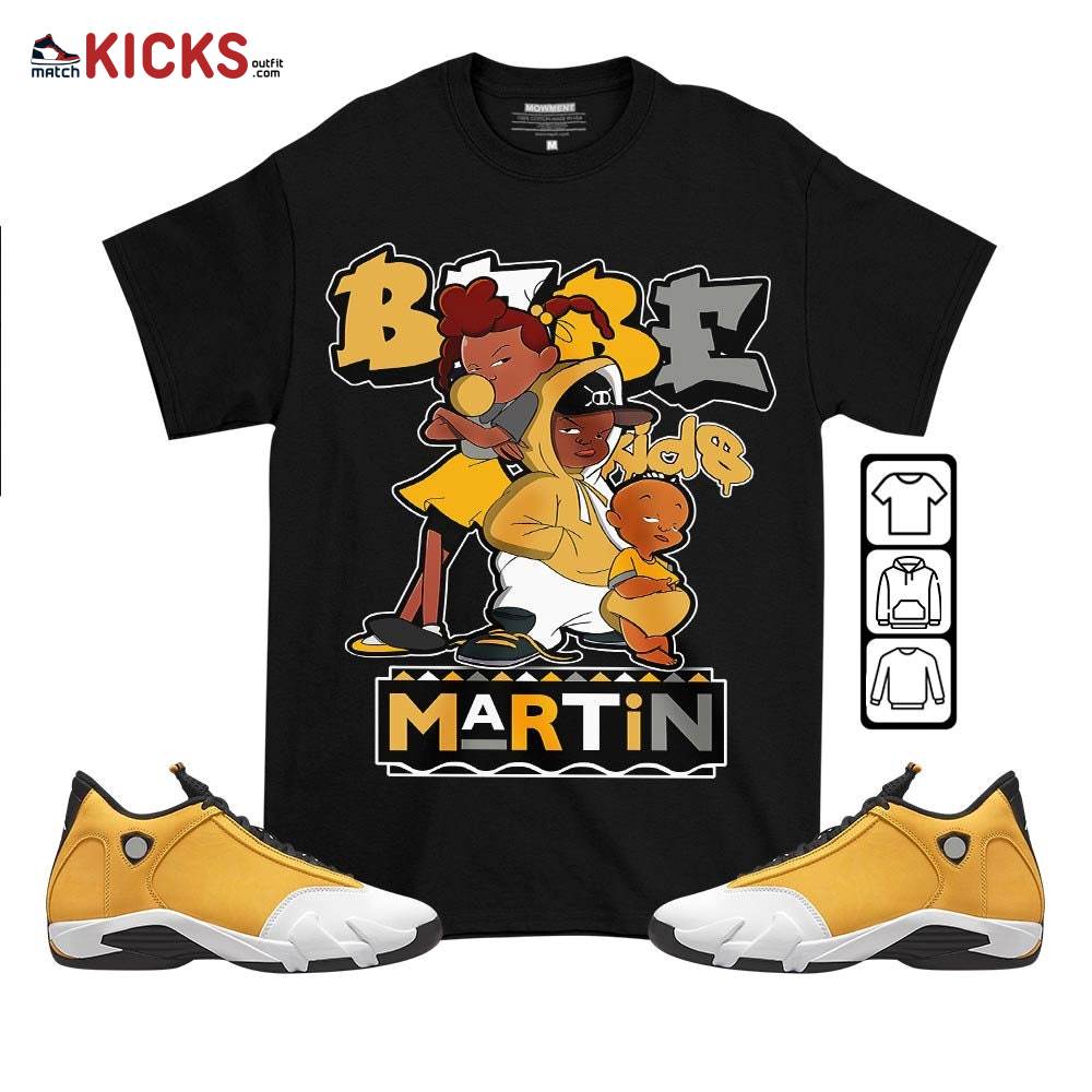Martin Babe’s Kids 90s Sneaker Shirt Match Retro Ginger 14s, Jordan 14 Retro Light Ginger MKO T-Shirt