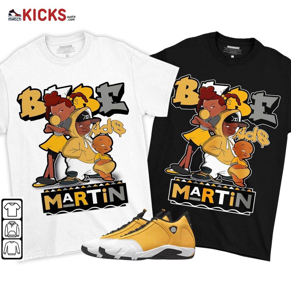 Martin Babe’s Kids 90s Sneaker Shirt Match Retro Ginger 14s, Jordan 14 Retro Light Ginger MKO T-Shirt Martin Babe’s Kids 90s Sneaker Shirt Match Retro Ginger 14s, Jordan 14 Retro Light Ginger MKO T-Shirt