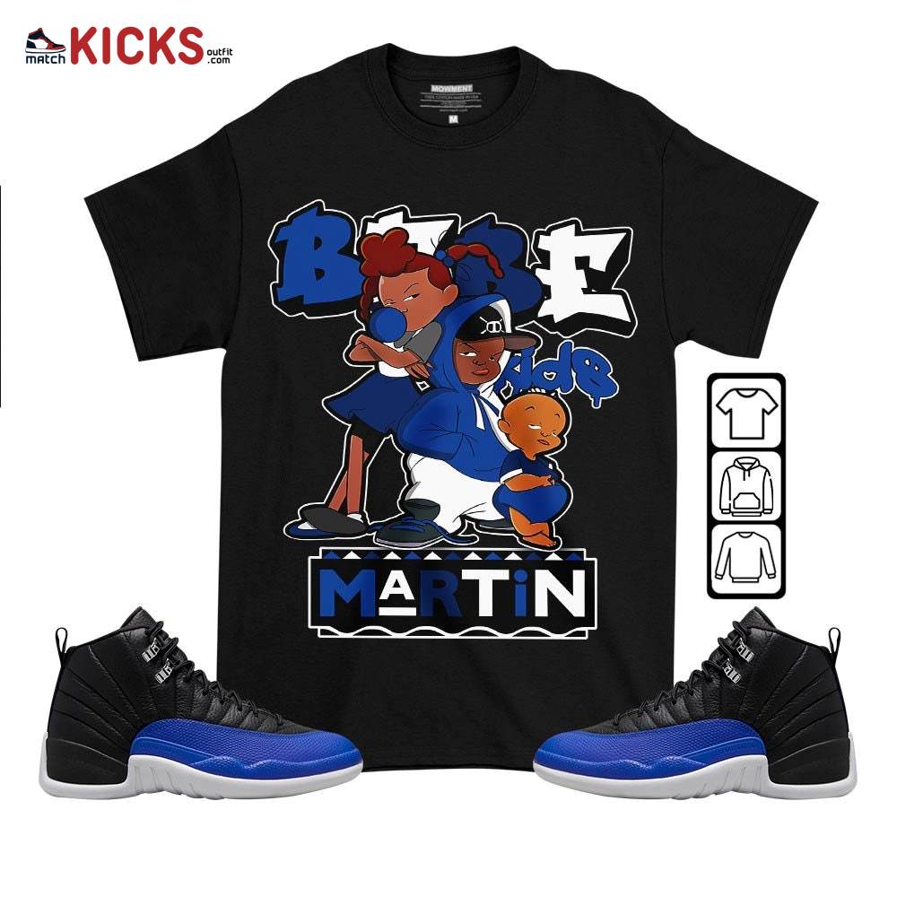 Martin Babe’s Kids 90s Sneaker Shirt Match Retro Hyper Royal 12s, Jordan 12 Hyper Royal MKO T-Shirt