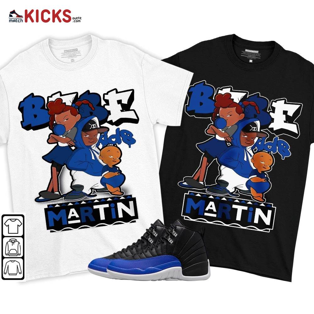 Martin Babe’s Kids 90s Sneaker Shirt Match Retro Hyper Royal 12s, Jordan 12 Hyper Royal MKO T-Shirt