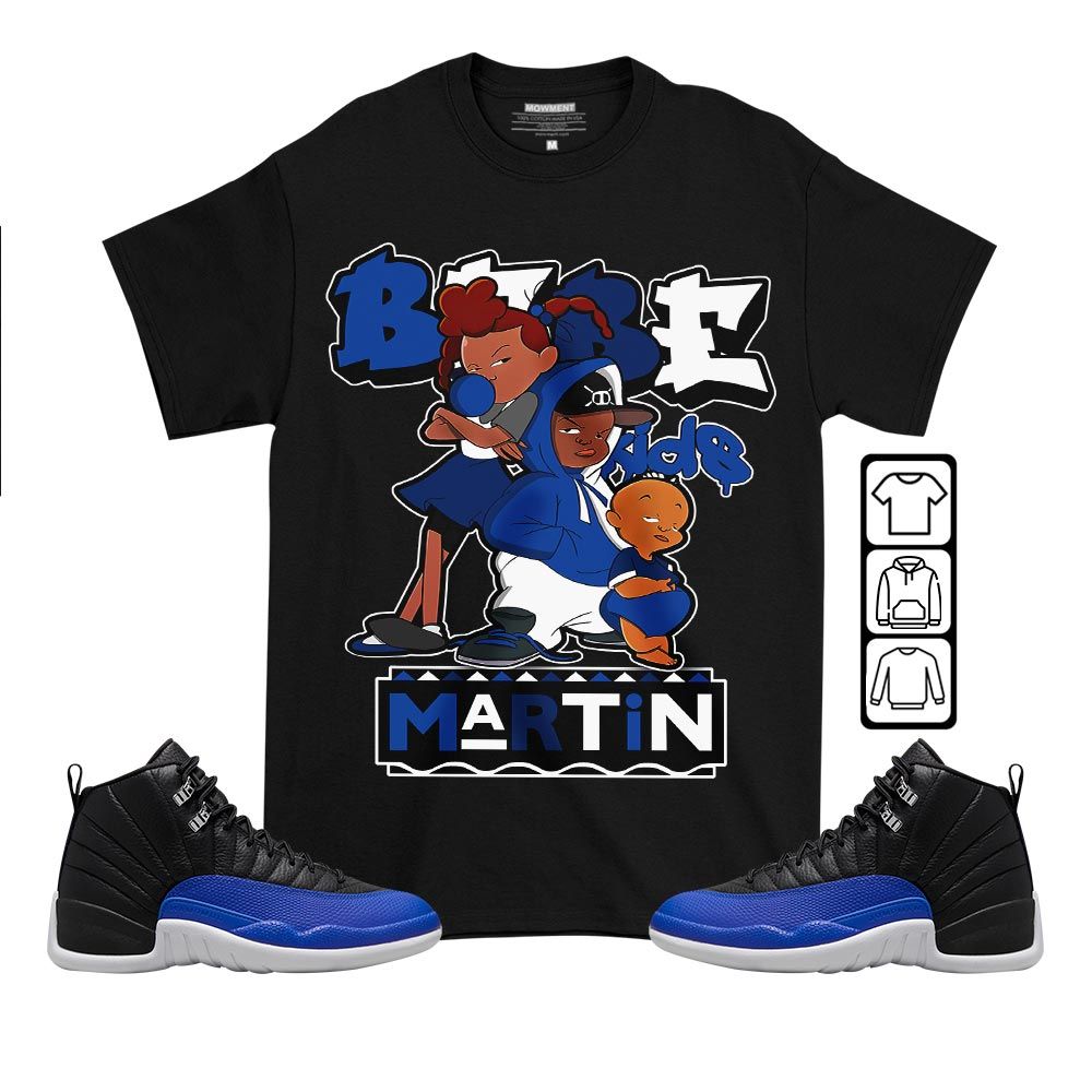 Martin Babes Kids 90s Sneaker Shirt Match Retro Hyper Royal 12s, Jordan 12 Hyper Royal MKO T-Shirt Martin Babes Kids 90s Sneaker Shirt Match Retro Hyper Royal 12s, Jordan 12 Hyper Royal MKO T-Shirt