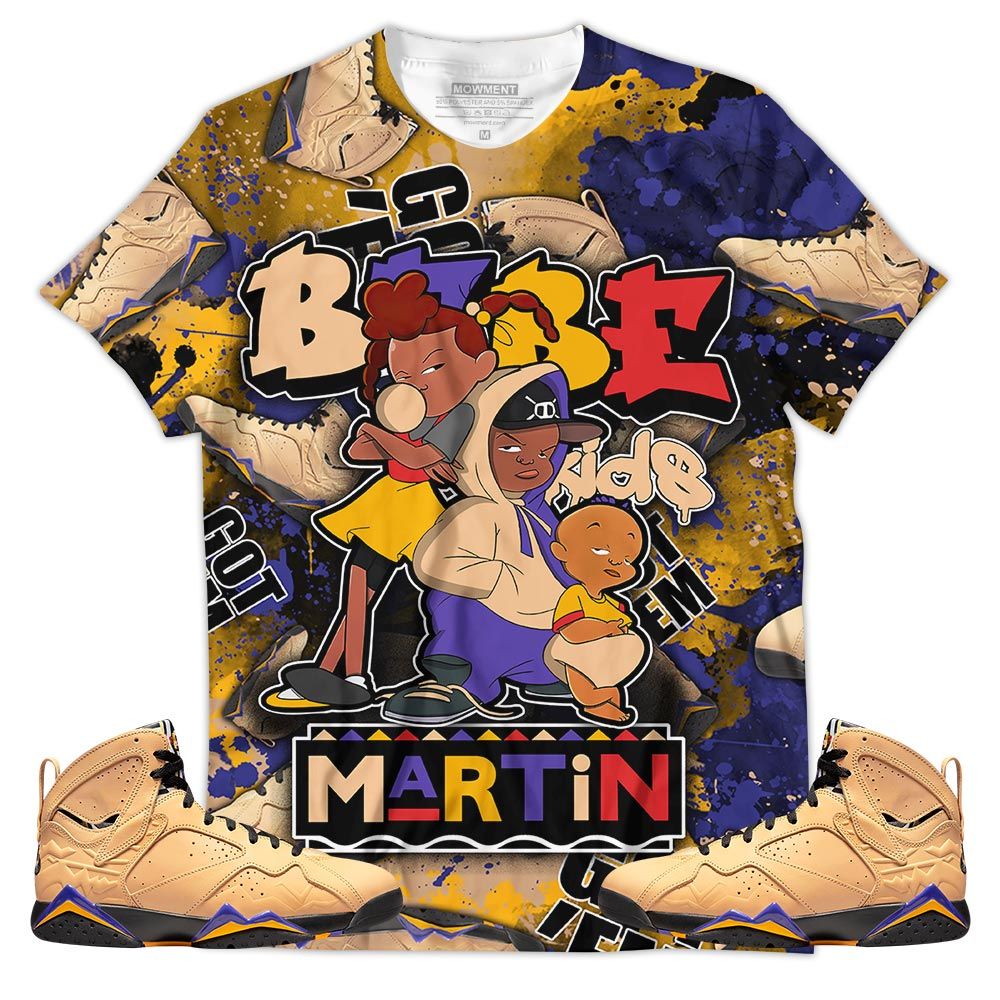 Martin Babes Kids 90S Sneaker Shirt Match Retro Vachetta Tan 7S, Jordan 7 Se Afrobeats Hoodie Sweatshirt Tee All Over Print MKO Shirt