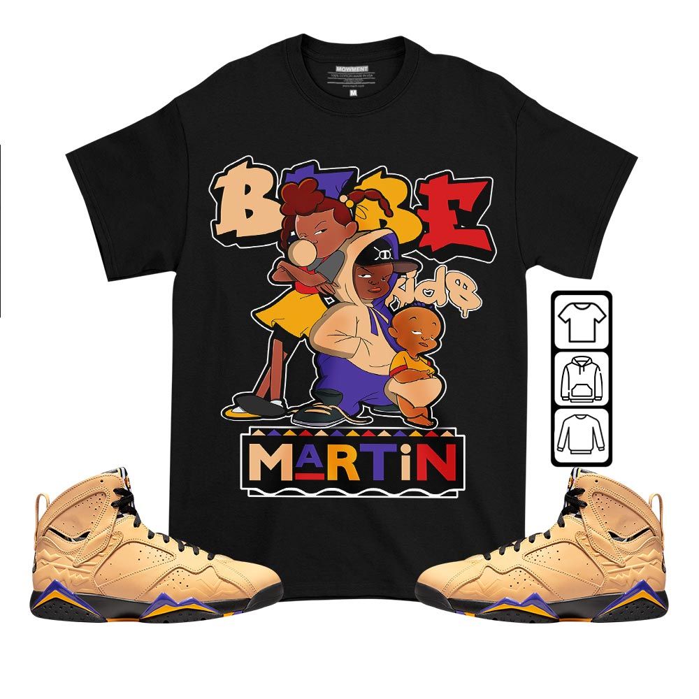 Martin Babes Kids 90s Sneaker Shirt Match Retro Vachetta Tan 7s, Jordan 7 SE Afrobeats MKO T-Shirt Martin Babes Kids 90s Sneaker Shirt Match Retro Vachetta Tan 7s, Jordan 7 SE Afrobeats MKO T-Shirt