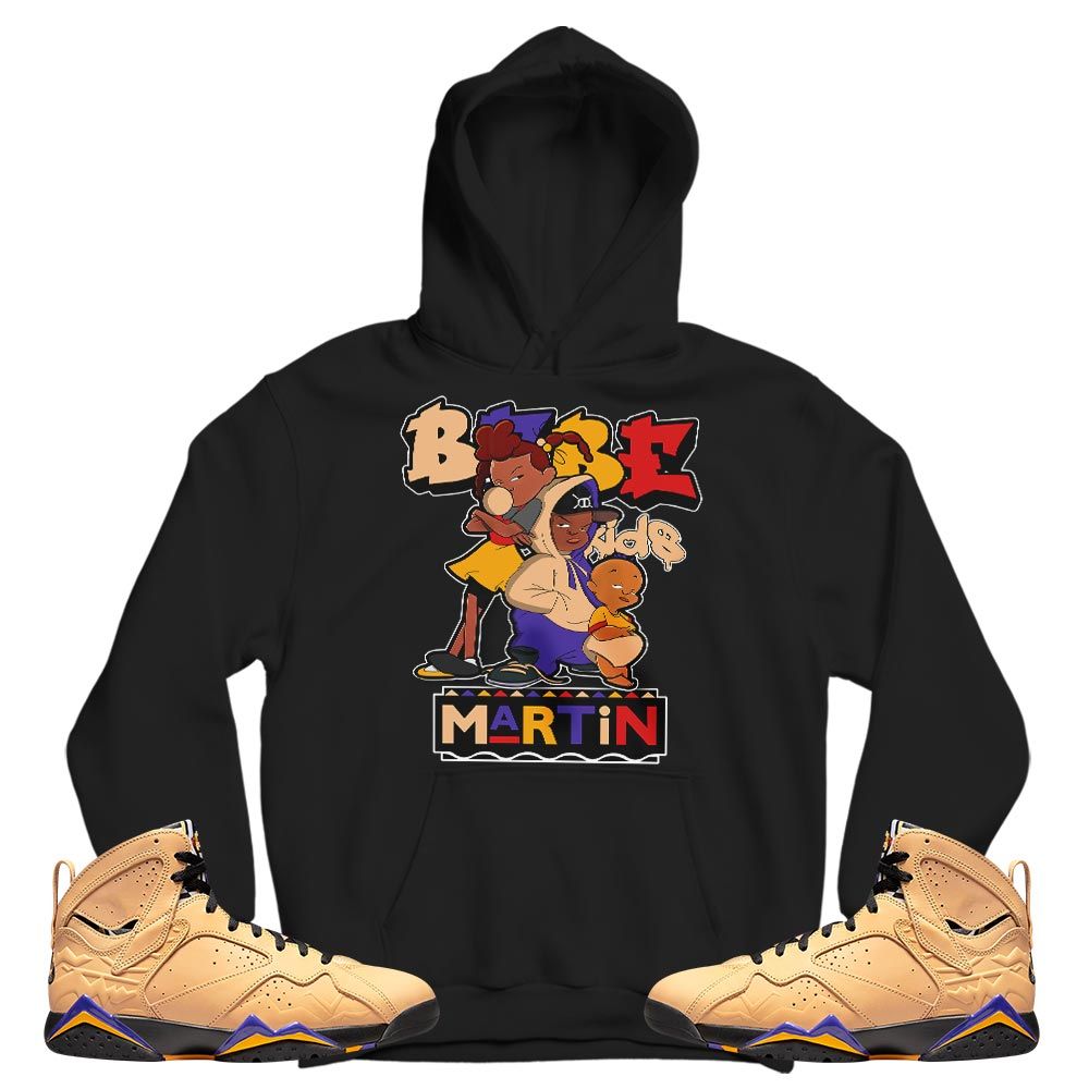 Martin Babes Kids 90s Sneaker Shirt Match Retro Vachetta Tan 7s, Jordan 7 SE Afrobeats MKO T-Shirt