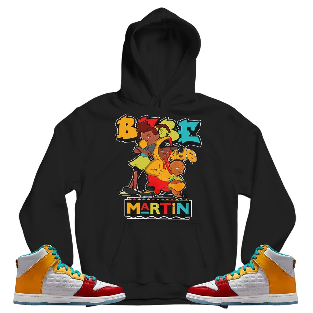 Martin Babes Kids 90s Sneaker Shirt Match SB Dunk FroSkate, SB Dunk High All Love No Hate MKO T-Shirt
