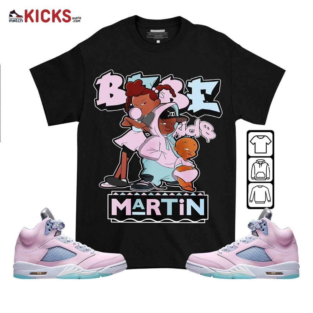 Martin Babe’s Kids 90s Sneaker Shirt Match SE Easter 5s, Jordan 5 Retro Easter MKO T-Shirt