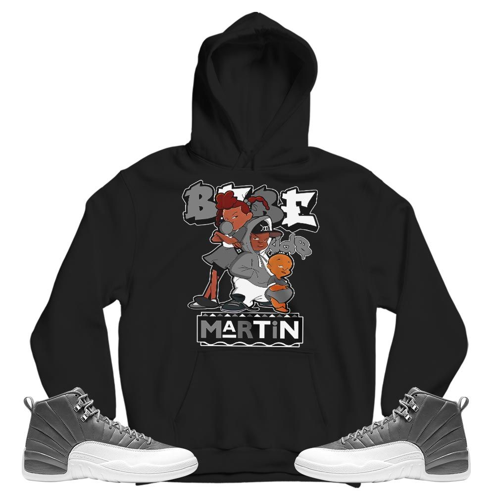 Martin Babes Kids 90s Sneaker Shirt Match Stealth 12s, Jordan 12 Retro Stealth MKO T-Shirt