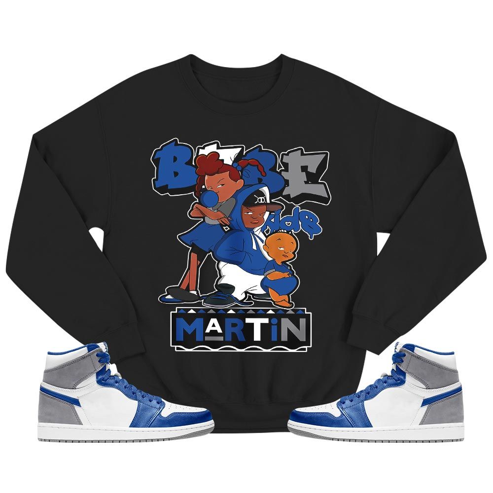 Martin Babes Kids 90s Sneaker Shirt Match True Blue 1s, Jordan 1 High OG True Blue MKO T-Shirt Martin Babes Kids 90s Sneaker Shirt Match True Blue 1s, Jordan 1 High OG True Blue MKO T-Shirt
