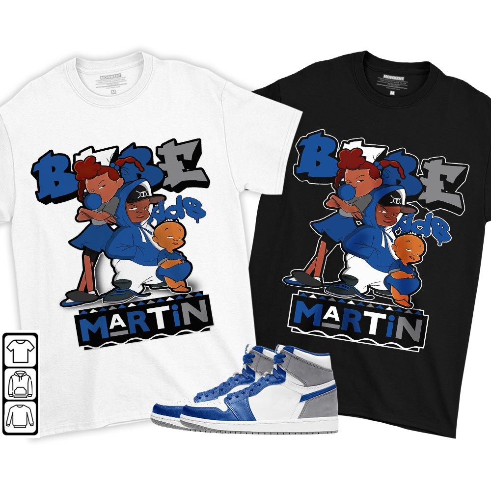 Martin Babes Kids 90s Sneaker Shirt Match True Blue 1s, Jordan 1 High OG True Blue MKO T-Shirt Martin Babes Kids 90s Sneaker Shirt Match True Blue 1s, Jordan 1 High OG True Blue MKO T-Shirt