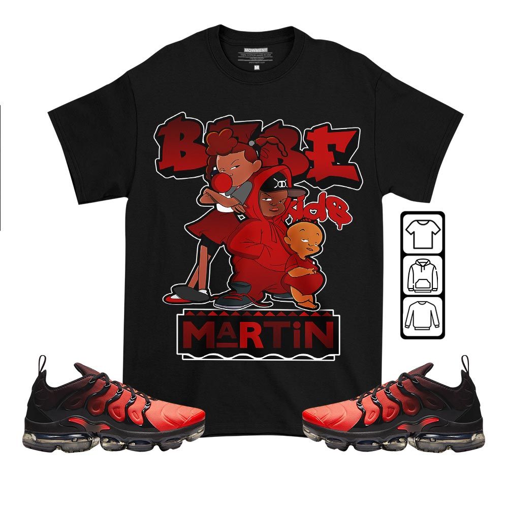 Martin Babes Kids 90s Sneaker Shirt Match Vapormax Plus Red Black, Air VaporMax Plus Darth Maul MKO T-Shirt Martin Babes Kids 90s Sneaker Shirt Match Vapormax Plus Red Black, Air VaporMax Plus Darth Maul MKO T-Shirt