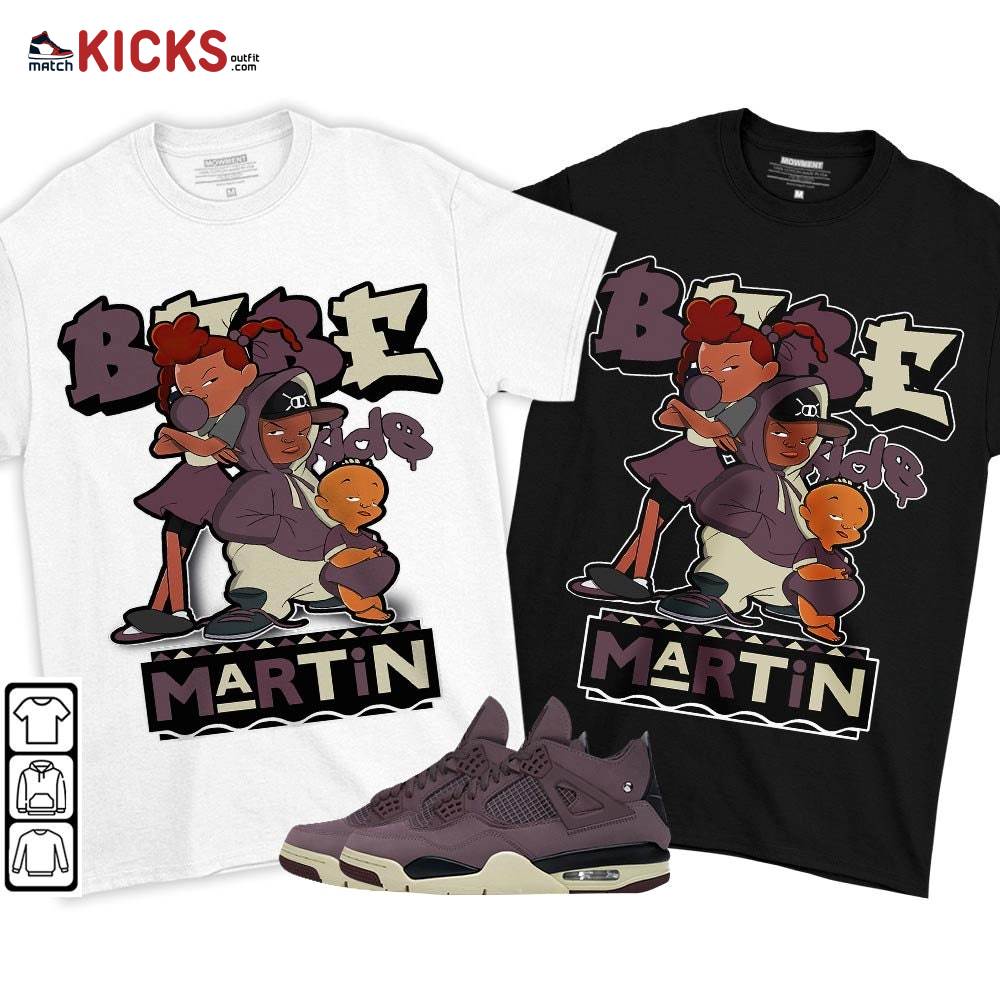 Martin Babe’s Kids 90s Sneaker Shirt Match Violet Ore 4s, Jordan 4 A Ma Maniere Violet Ore MKO T-Shirt