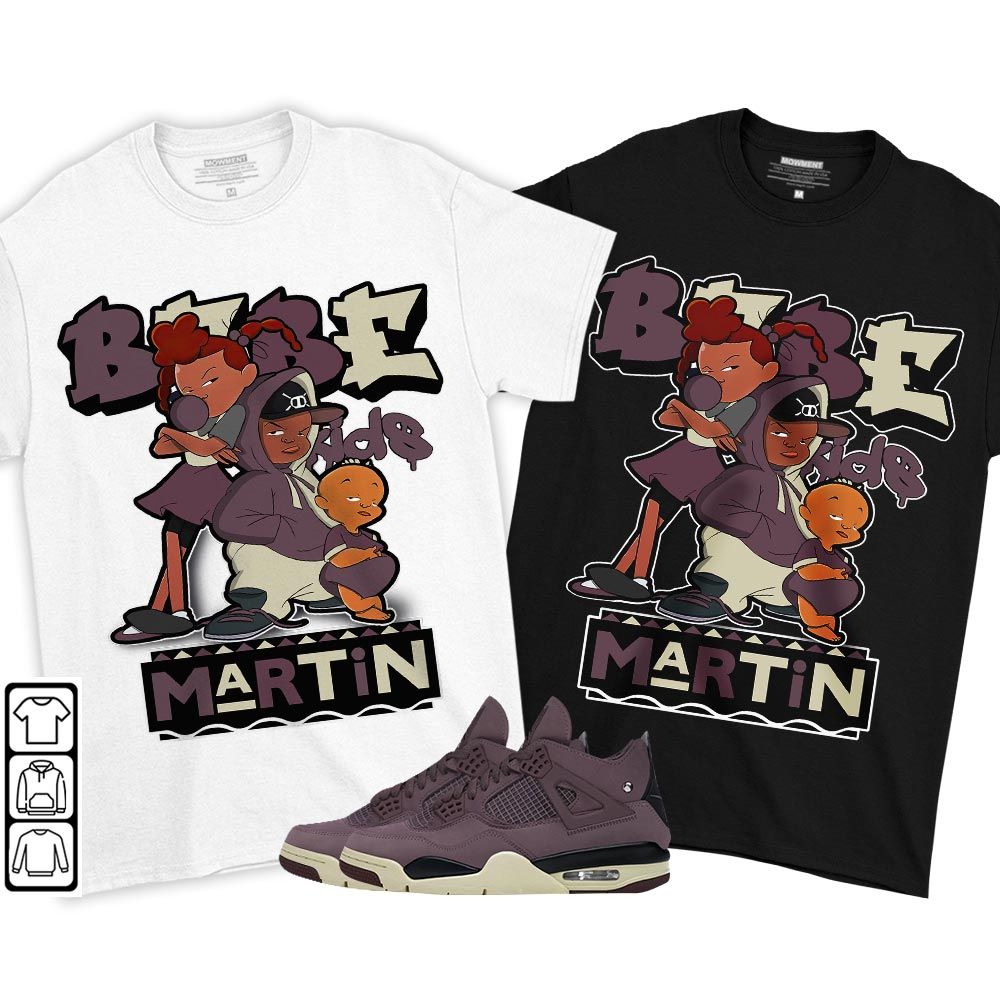 Martin Babes Kids 90s Sneaker Shirt Match Violet Ore 4s, Jordan 4 A Ma Maniere Violet Ore MKO T-Shirt Martin Babes Kids 90s Sneaker Shirt Match Violet Ore 4s, Jordan 4 A Ma Maniere Violet Ore MKO T-Shirt