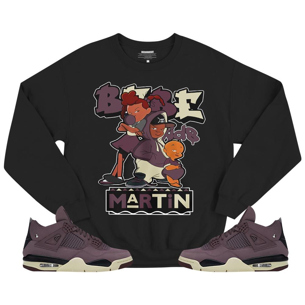 Martin Babes Kids 90s Sneaker Shirt Match Violet Ore 4s, Jordan 4 A Ma Maniere Violet Ore MKO T-Shirt Martin Babes Kids 90s Sneaker Shirt Match Violet Ore 4s, Jordan 4 A Ma Maniere Violet Ore MKO T-Shirt