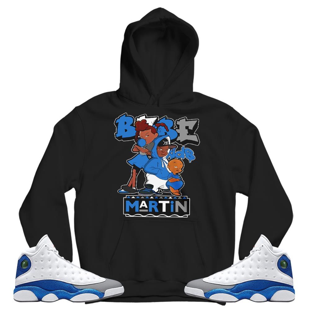 Martin Babes Kids 90s Sneaker Shirt Match White French Blue 13s, Jordan 13 French Blue MKO T-Shirt