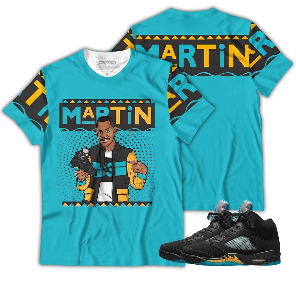 Martin Sneaker Shirt Match 2023 Retro Aqua 5S, Jordan 5 Aqua Hoodie Sweatshirt Tee All Over Print MKO Shirt Martin Sneaker Shirt Match 2023 Retro Aqua 5S, Jordan 5 Aqua Hoodie Sweatshirt Tee All Over Print MKO Shirt