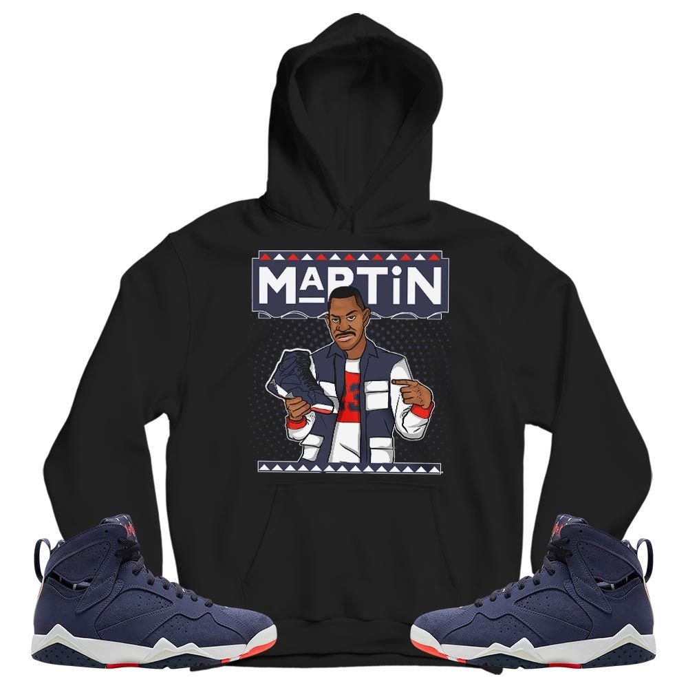 Martin Sneaker Shirt Match 7 Neutral Indigo, Jordan 7 Quai 54 MKO T-Shirt