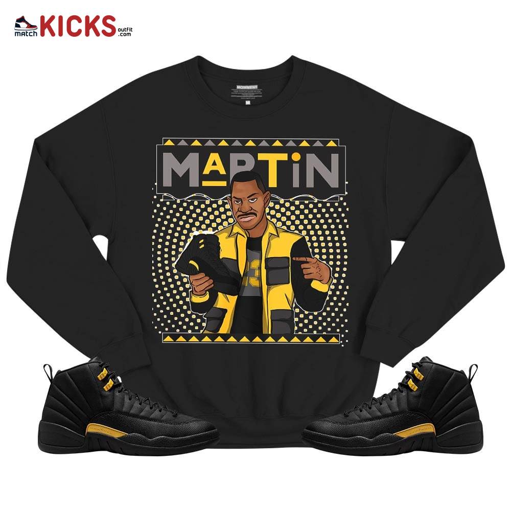 Martin Sneaker Shirt Match Black Taxi 12s, Jordan 12 Retro Black Taxi MKO T-Shirt Martin Sneaker Shirt Match Black Taxi 12s, Jordan 12 Retro Black Taxi MKO T-Shirt
