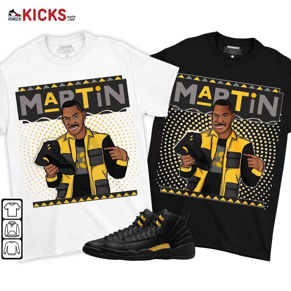 Martin Sneaker Shirt Match Black Taxi 12s, Jordan 12 Retro Black Taxi MKO T-Shirt Martin Sneaker Shirt Match Black Taxi 12s, Jordan 12 Retro Black Taxi MKO T-Shirt