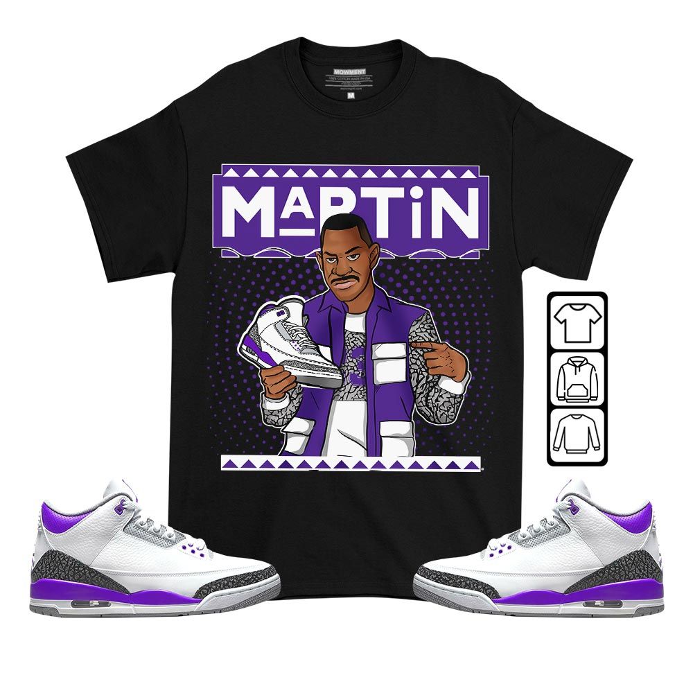 Martin Sneaker Shirt Match Dark Iris 3s, Jordan 3 Retro Dark Iris MKO T-Shirt Martin Sneaker Shirt Match Dark Iris 3s, Jordan 3 Retro Dark Iris MKO T-Shirt