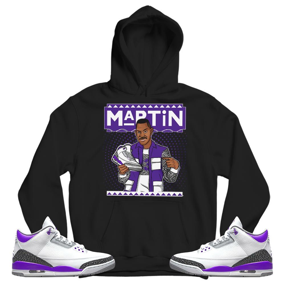 Martin Sneaker Shirt Match Dark Iris 3s, Jordan 3 Retro Dark Iris MKO T-Shirt