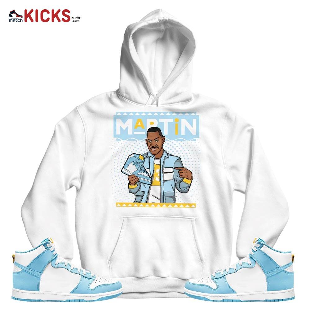 Martin Sneaker Shirt Match Dunk High Blue Chill, Dunk High Homer Simpson MKO T-Shirt Martin Sneaker Shirt Match Dunk High Blue Chill, Dunk High Homer Simpson MKO T-Shirt